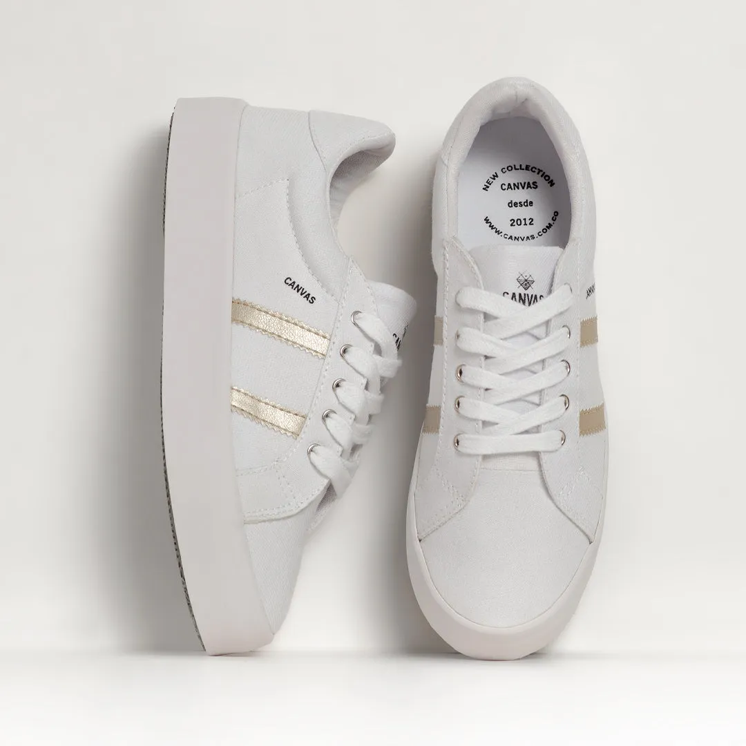 Tenis Mujer Nilo Blanco x Dorado DISPONIBILIDAD INMEDIATA sold by Canvas product image thumbnail 2