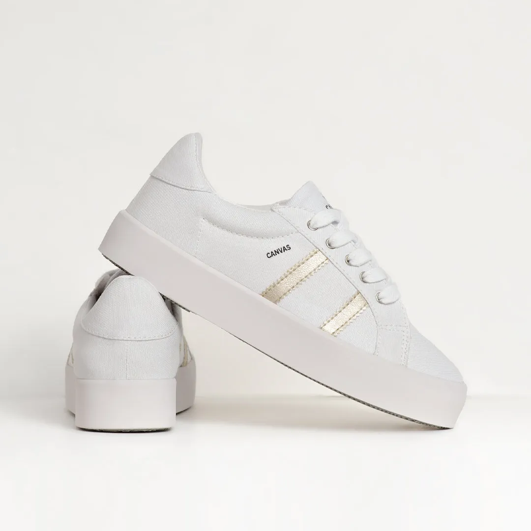 Tenis Mujer Nilo Blanco x Dorado DISPONIBILIDAD INMEDIATA sold by Canvas product image thumbnail 3