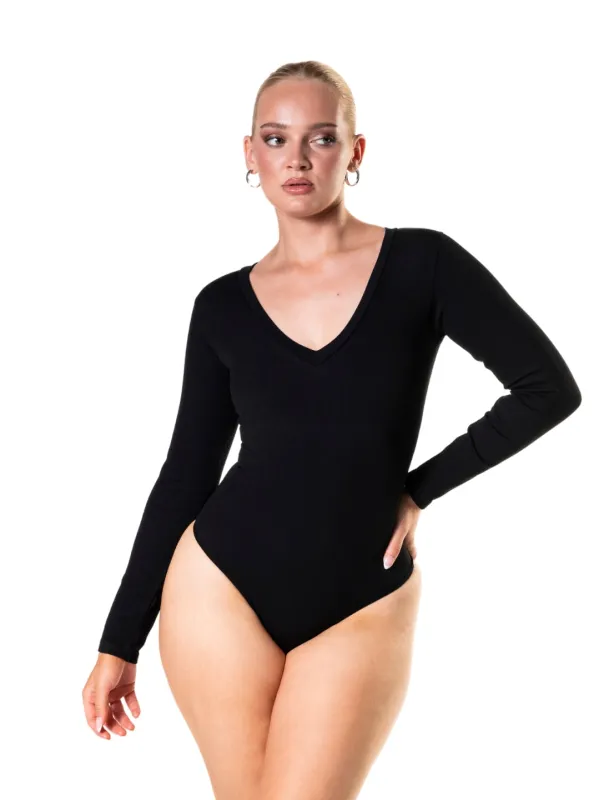 Long Sleeve Scoop Neck Bodysuit sold by HeyShape