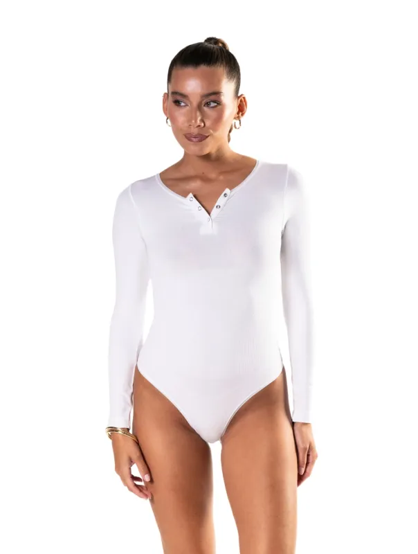 Seamless Long Sleeve Thong Bodysuit made by HeyShape