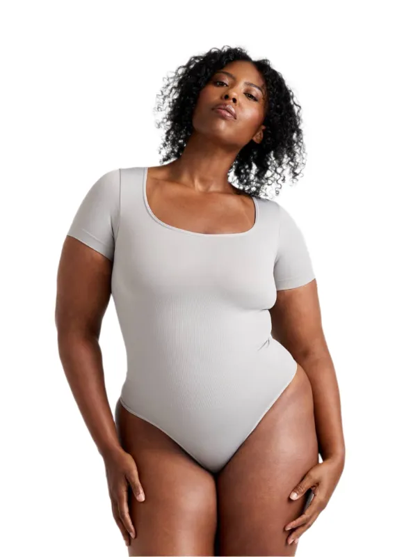 Square Neck Thong Bodysuit sold by HeyShape