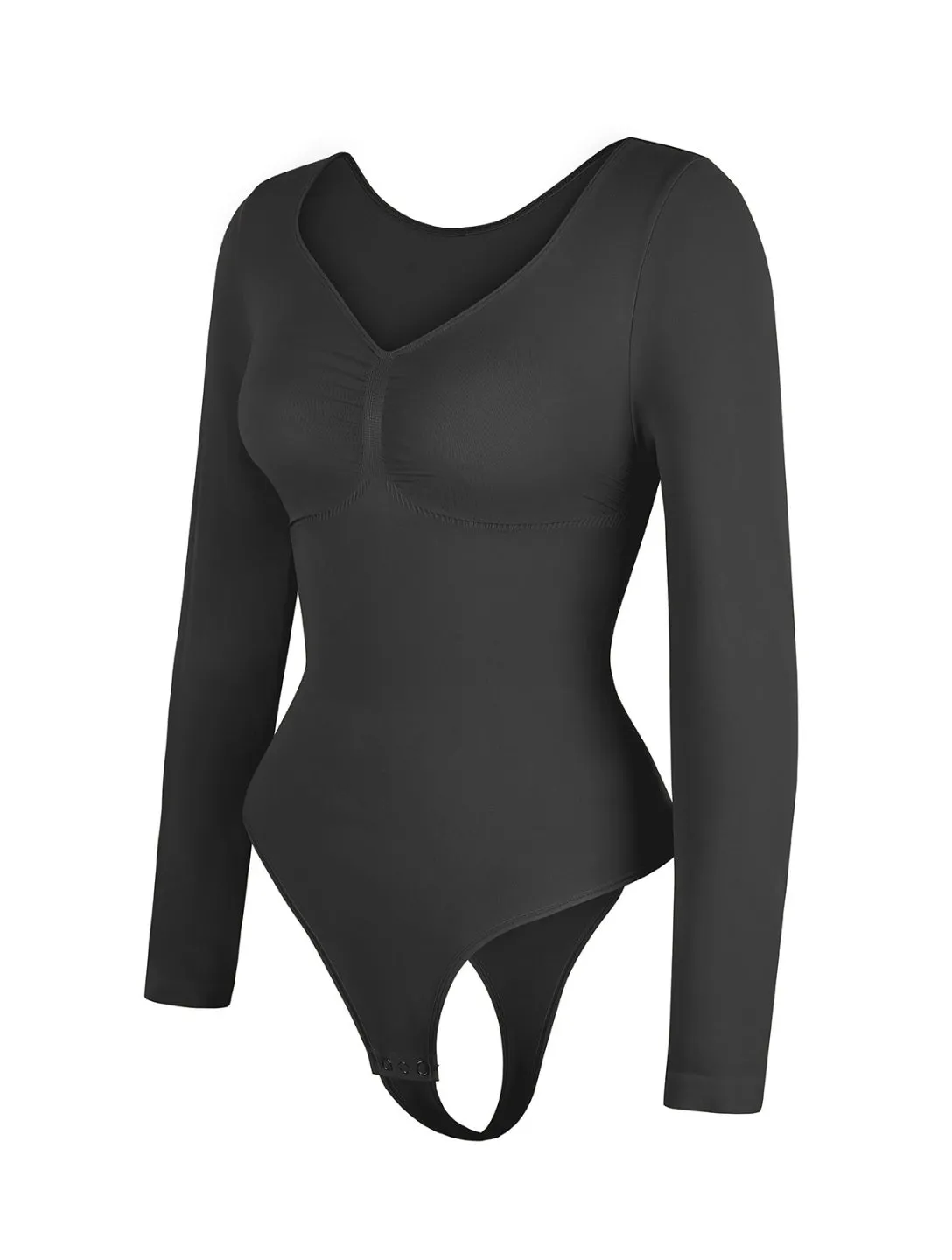 Long Sleeve Ruched Bodysuit sold by HeyShape product image thumbnail 4