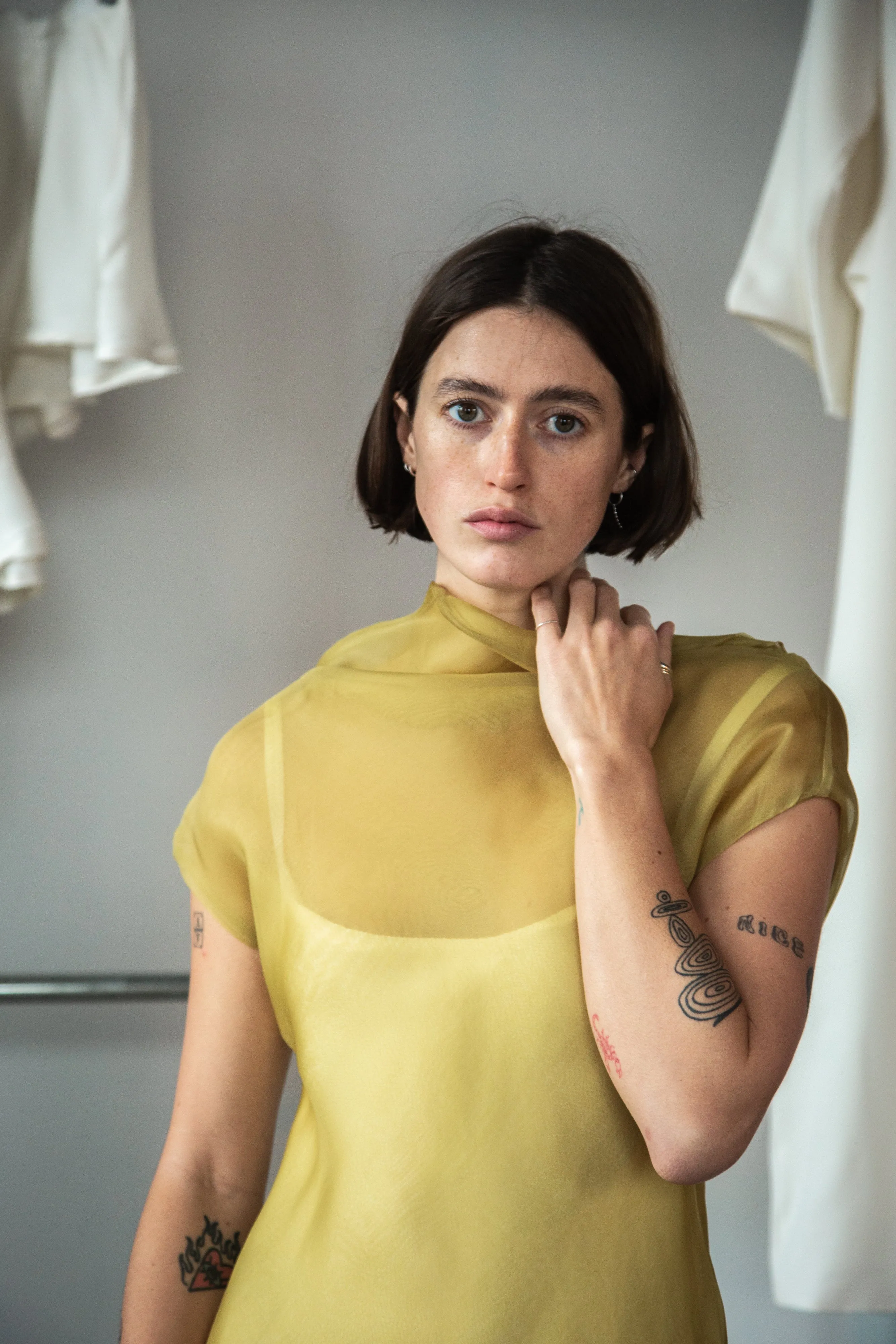 Tōmei Dress - Chartreuse sold by Emiko Studios product image thumbnail 3