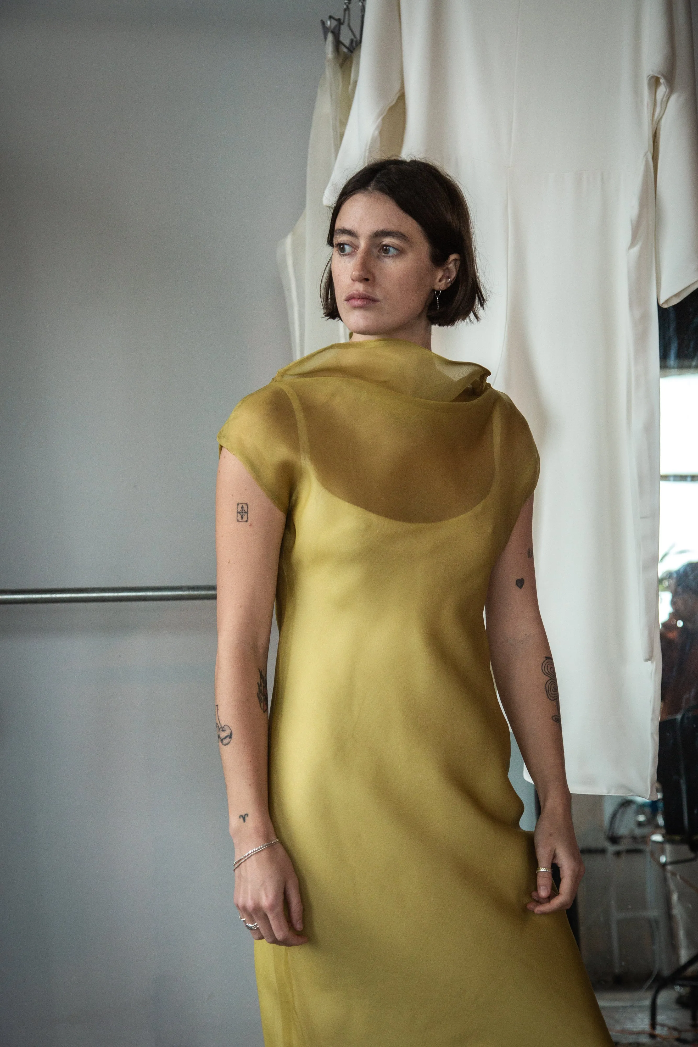 Tōmei Dress - Chartreuse sold by Emiko Studios product image thumbnail 5