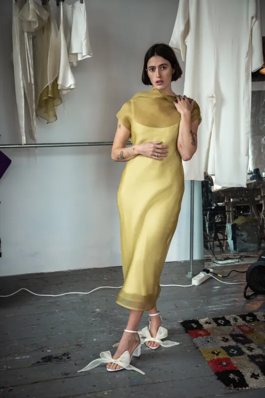 Tōmei Dress - Chartreuse made by Emiko Studios