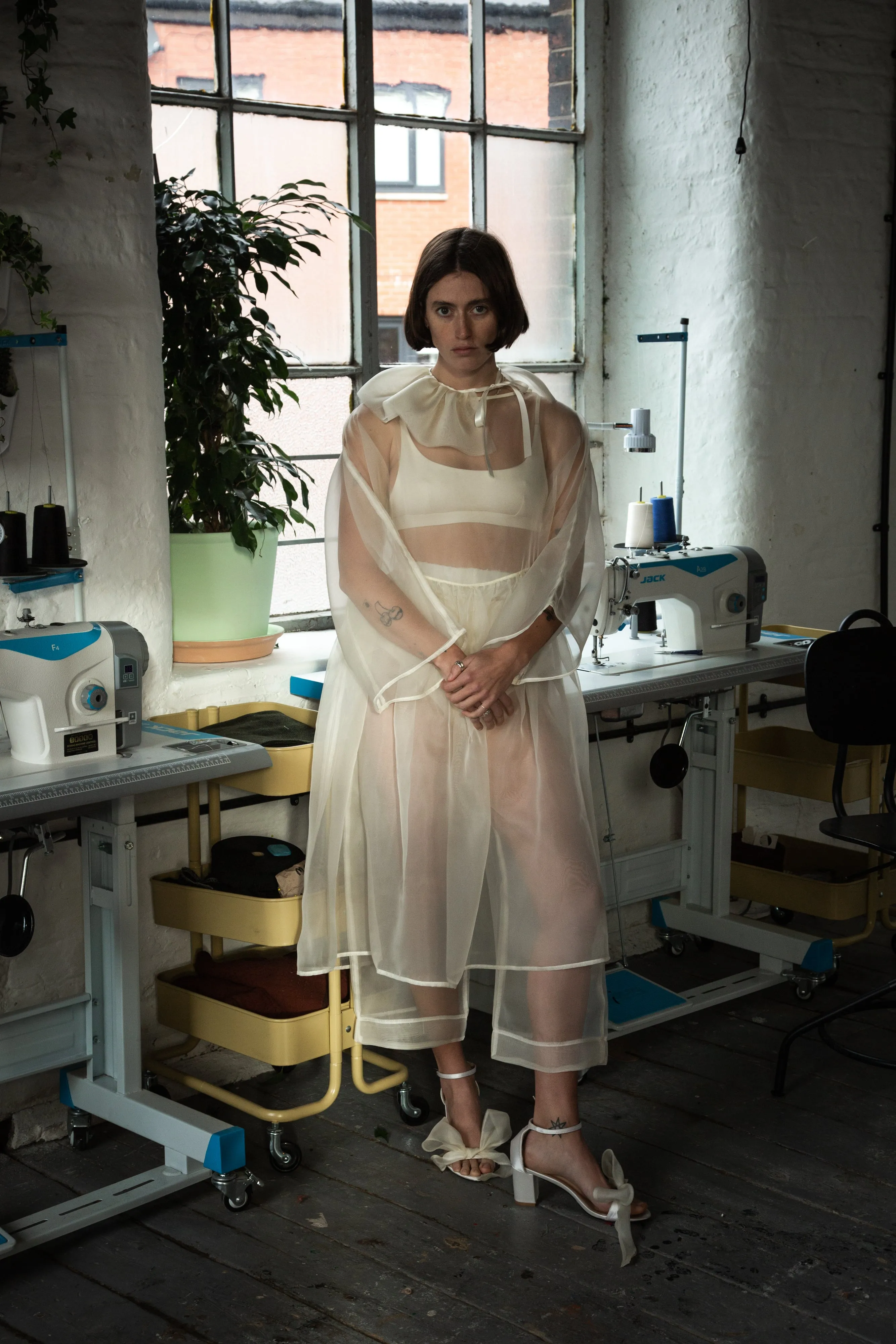 Bridal Organza Sana Pants sold by Emiko Studios product image thumbnail 4