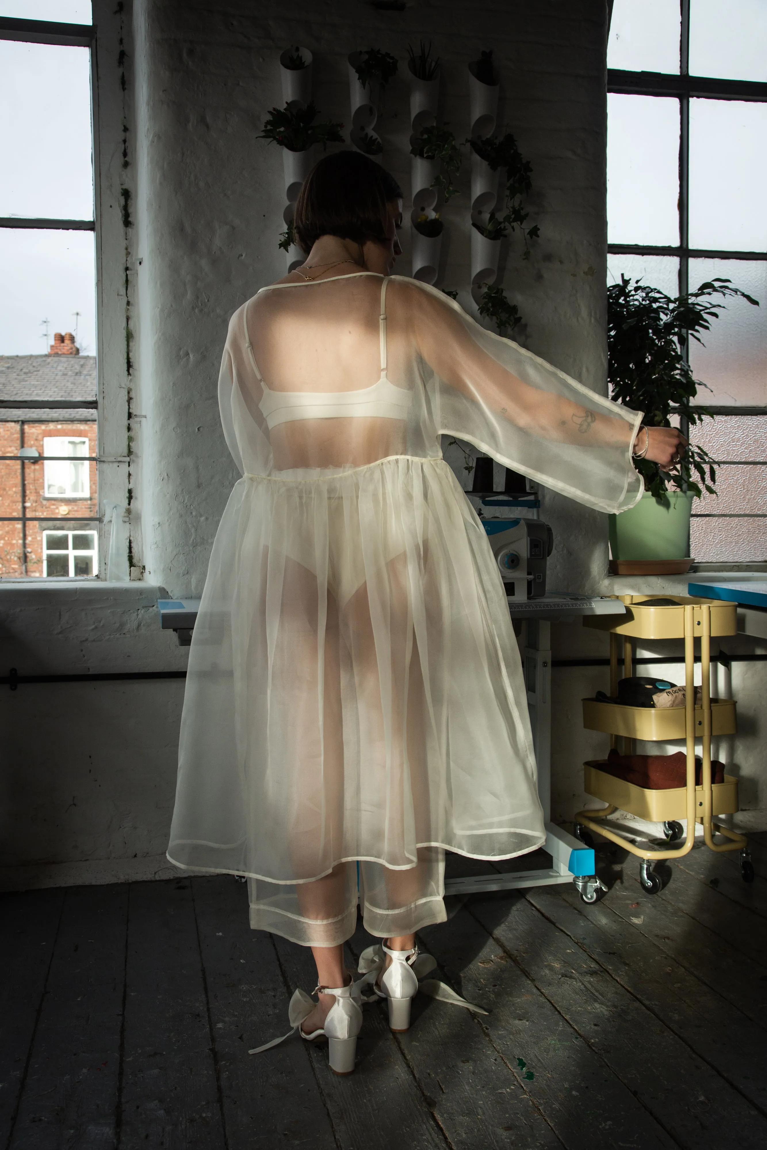 Bridal Organza Sana Pants sold by Emiko Studios product image thumbnail 3