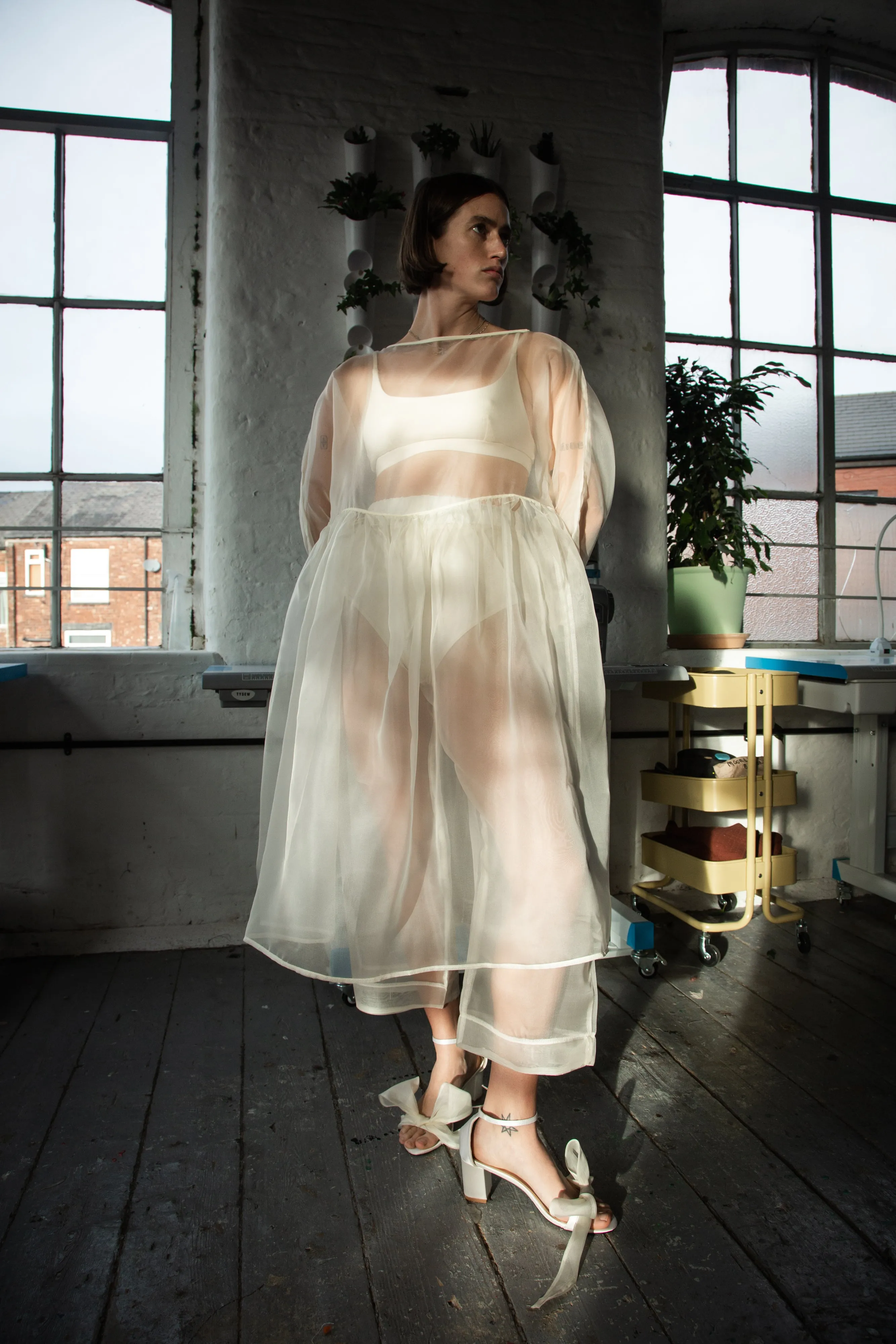 Bridal Organza Sana Pants sold by Emiko Studios product image thumbnail 2