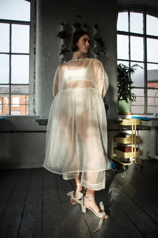 Bridal Kozo Organza Dress made by Emiko Studios
