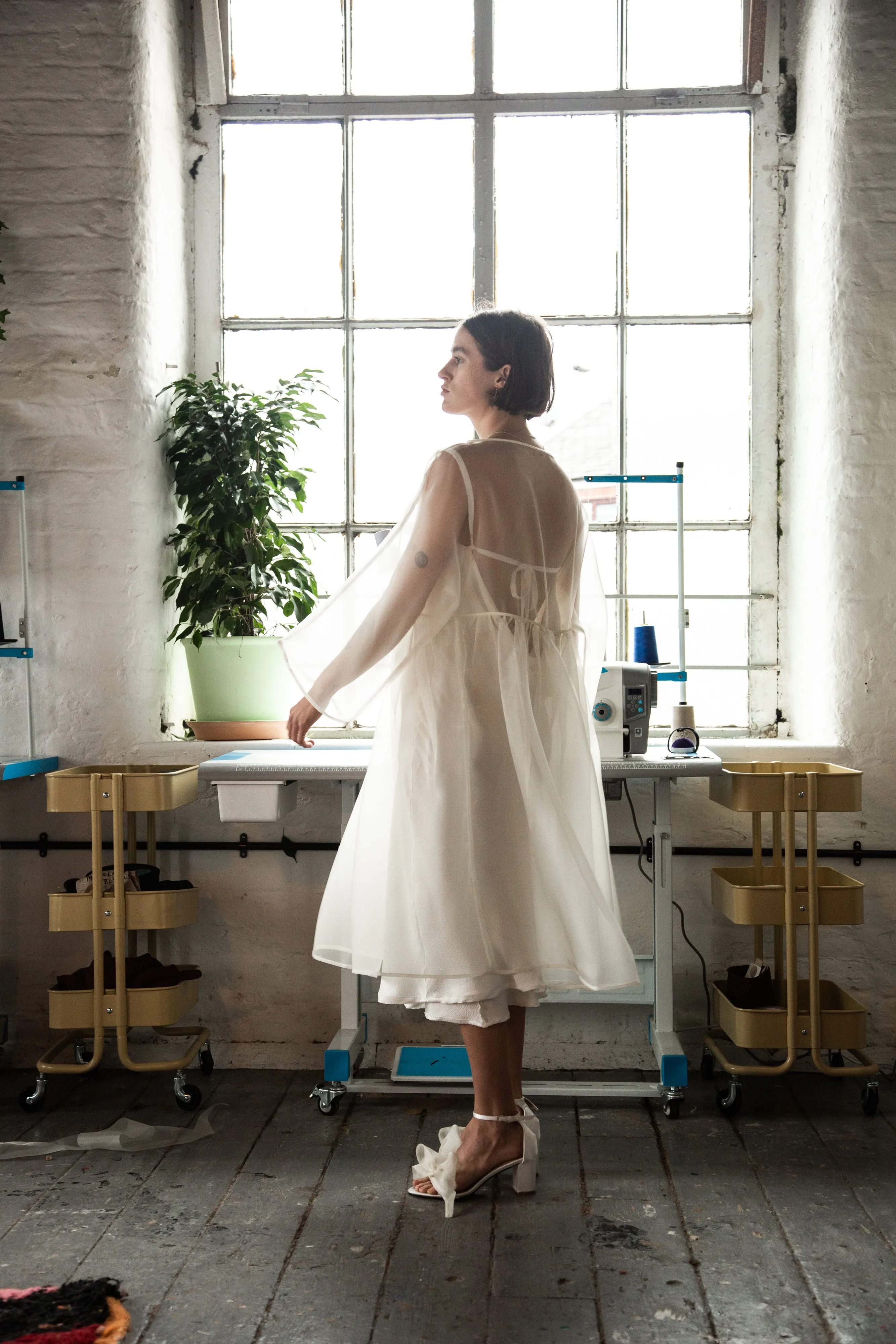 Bridal Kozo Organza Dress sold by Emiko Studios product image thumbnail 4