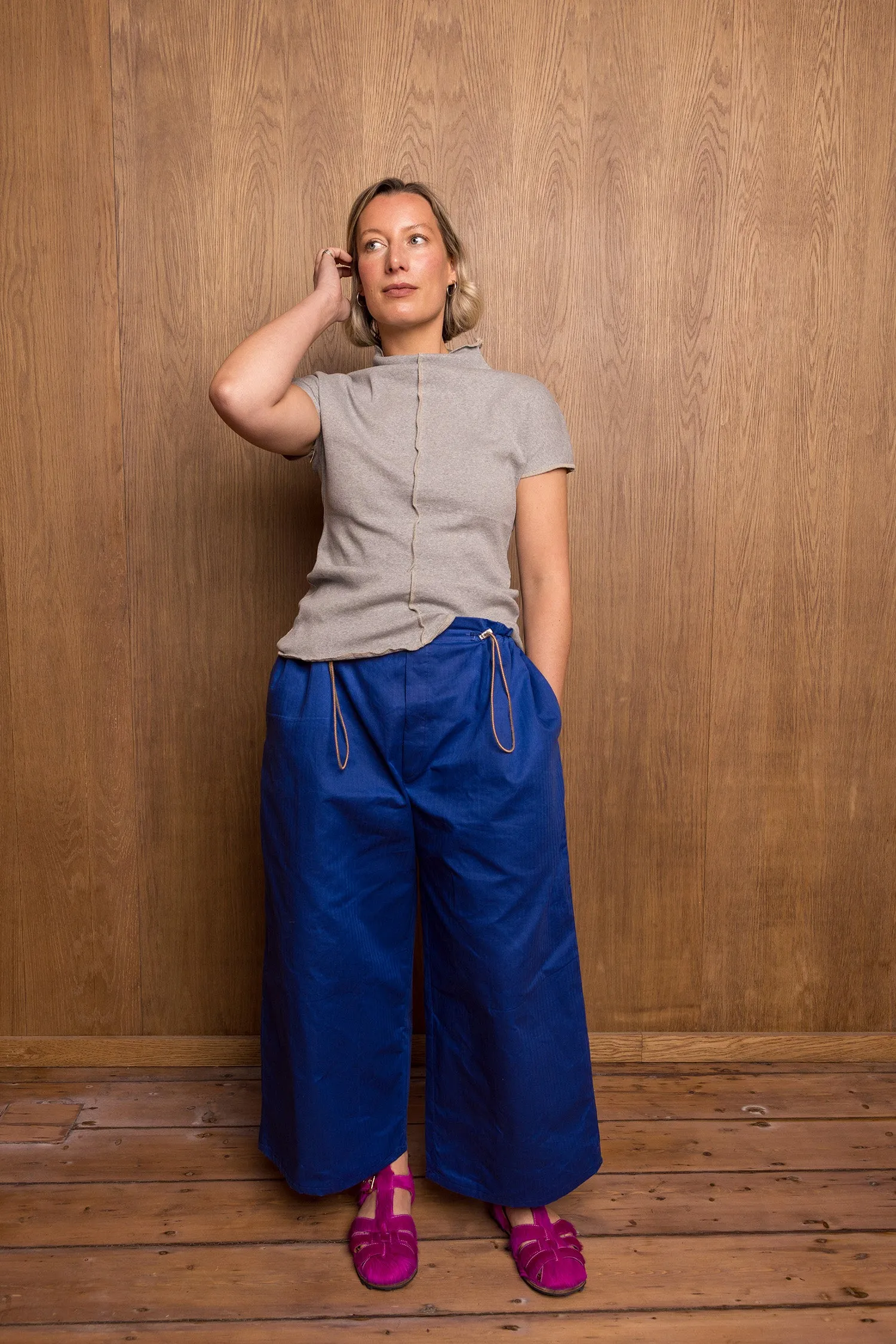 Kamotsu Pants in Blue sold by Emiko Studios