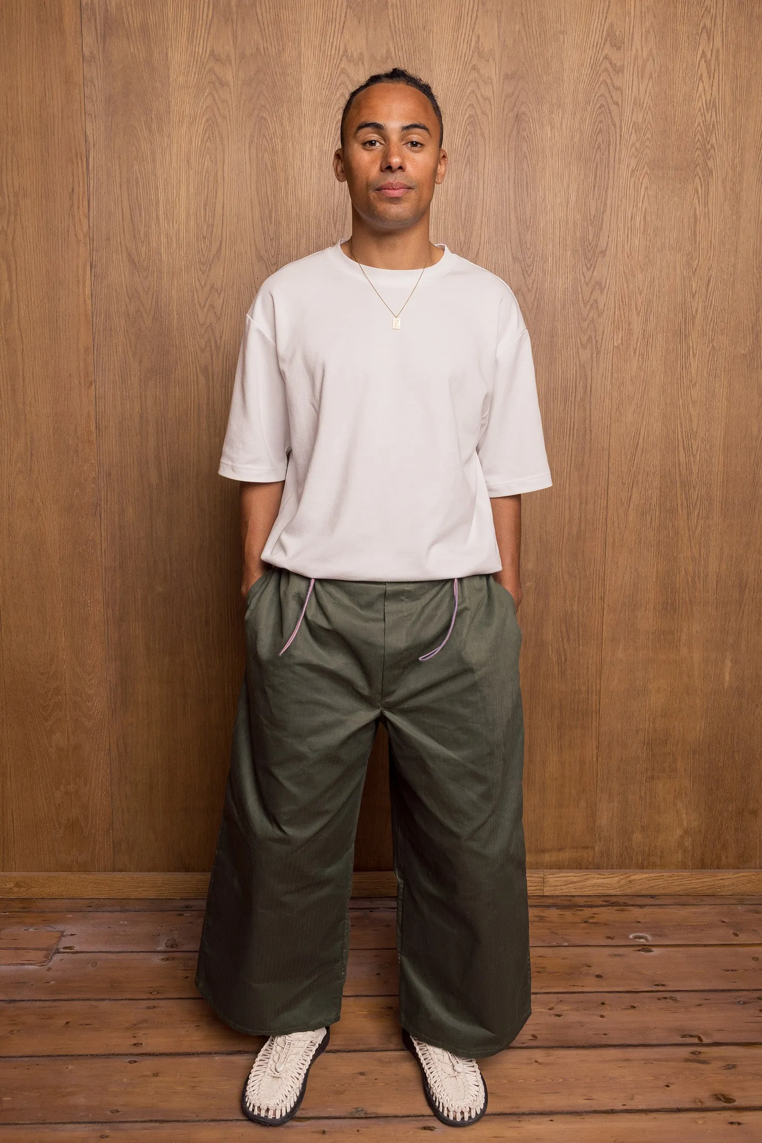 Kamotsu Pants in Khaki sold by Emiko Studios