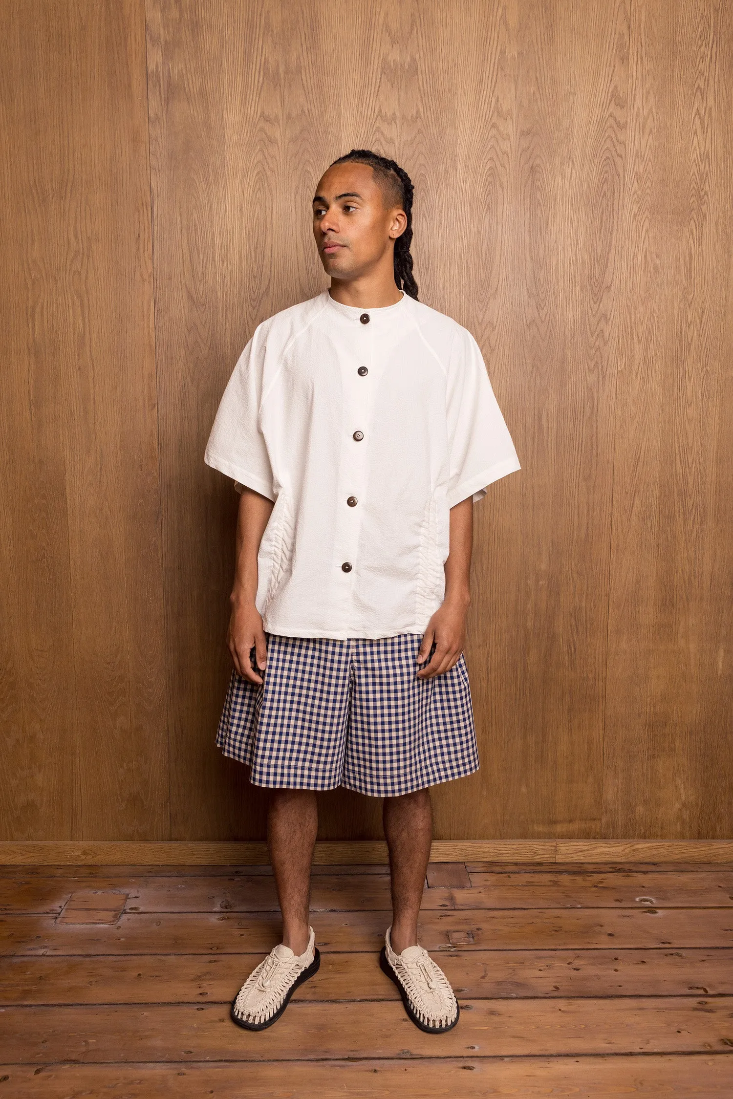 Kinchaku Shirt in off-White sold by Emiko Studios