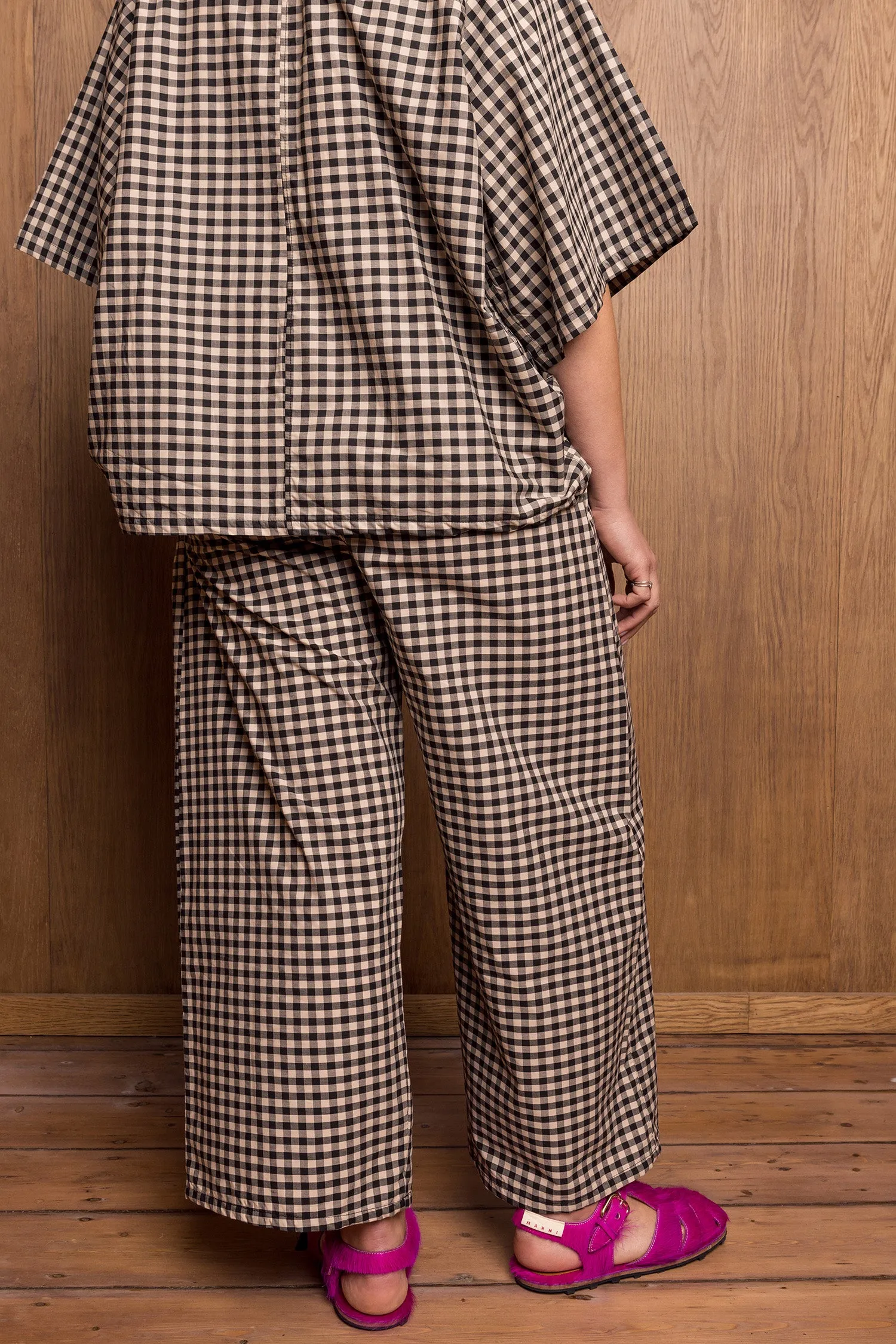 Kinchaku Pants in Gingham sold by Emiko Studios product image thumbnail 5