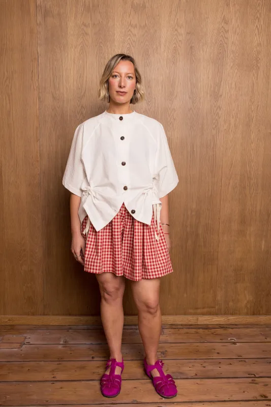 Kuro Shorts in Red Gingham sold by Emiko Studios