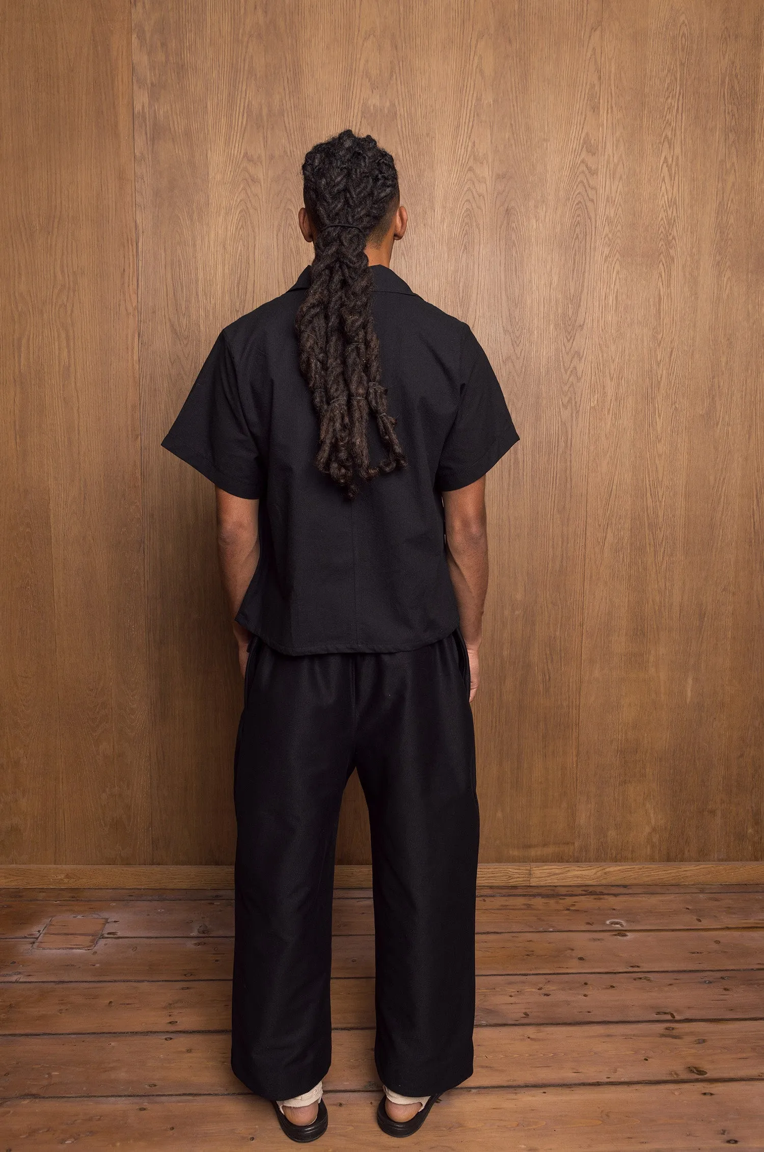 Nori Eri Shirt in Black Seersucker sold by Emiko Studios product image thumbnail 4