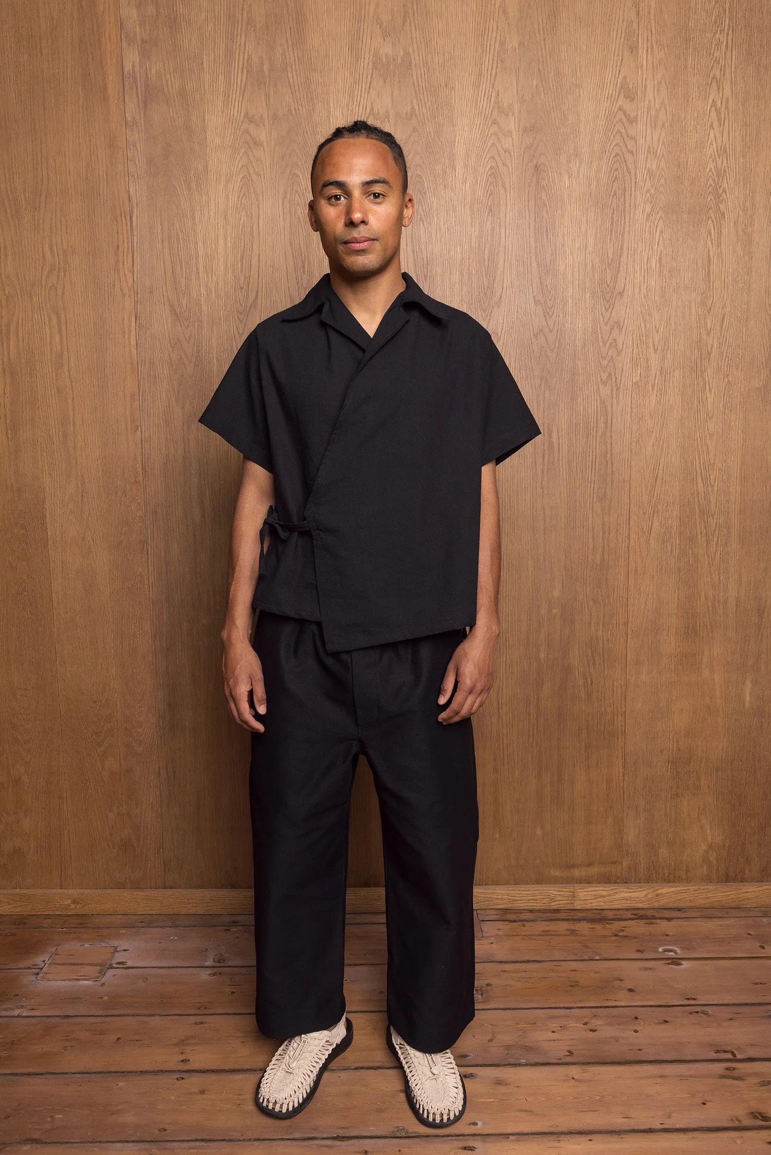 Nori Eri Shirt in Black Seersucker sold by Emiko Studios product image thumbnail 2