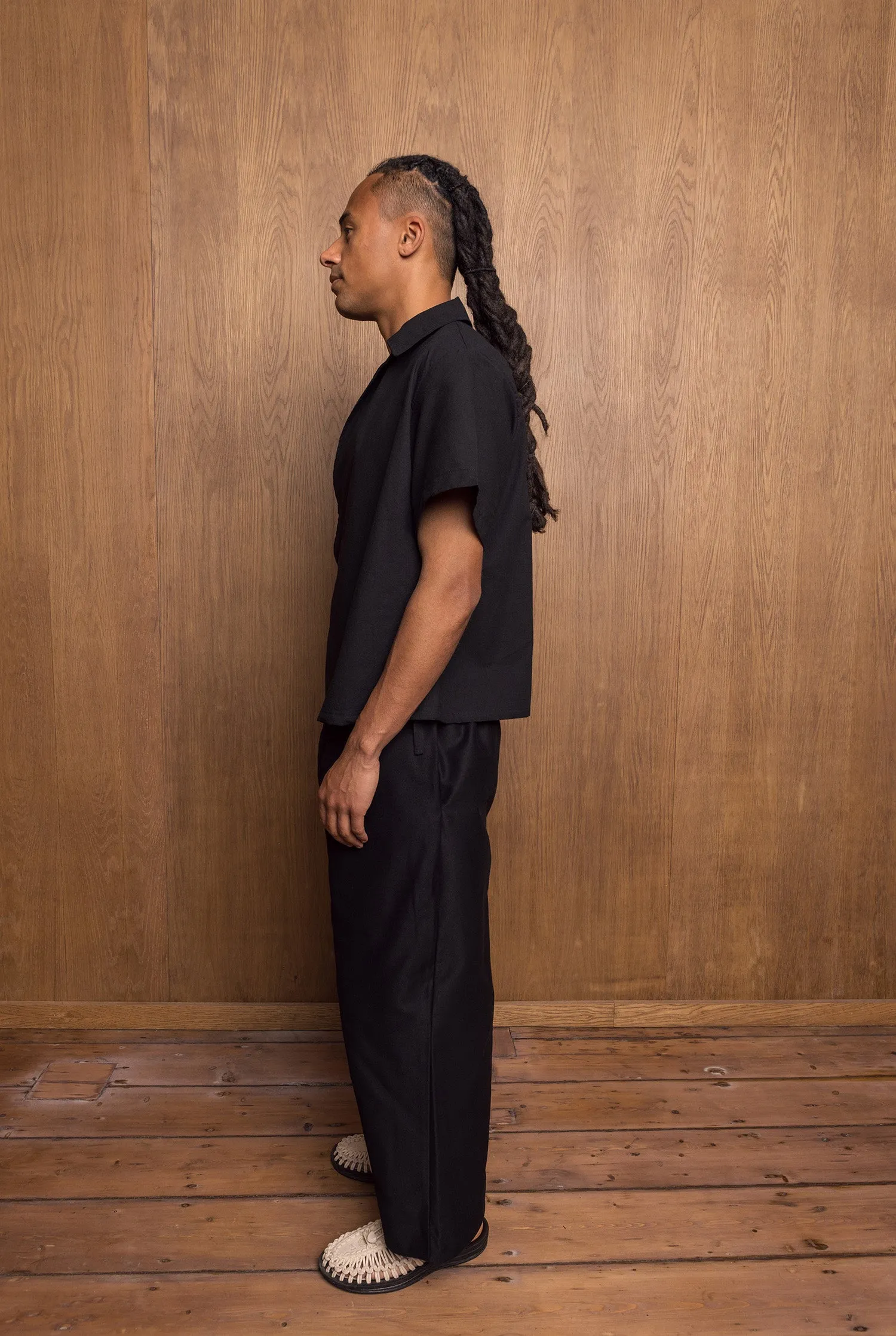 Nori Eri Shirt in Black Seersucker sold by Emiko Studios product image thumbnail 3