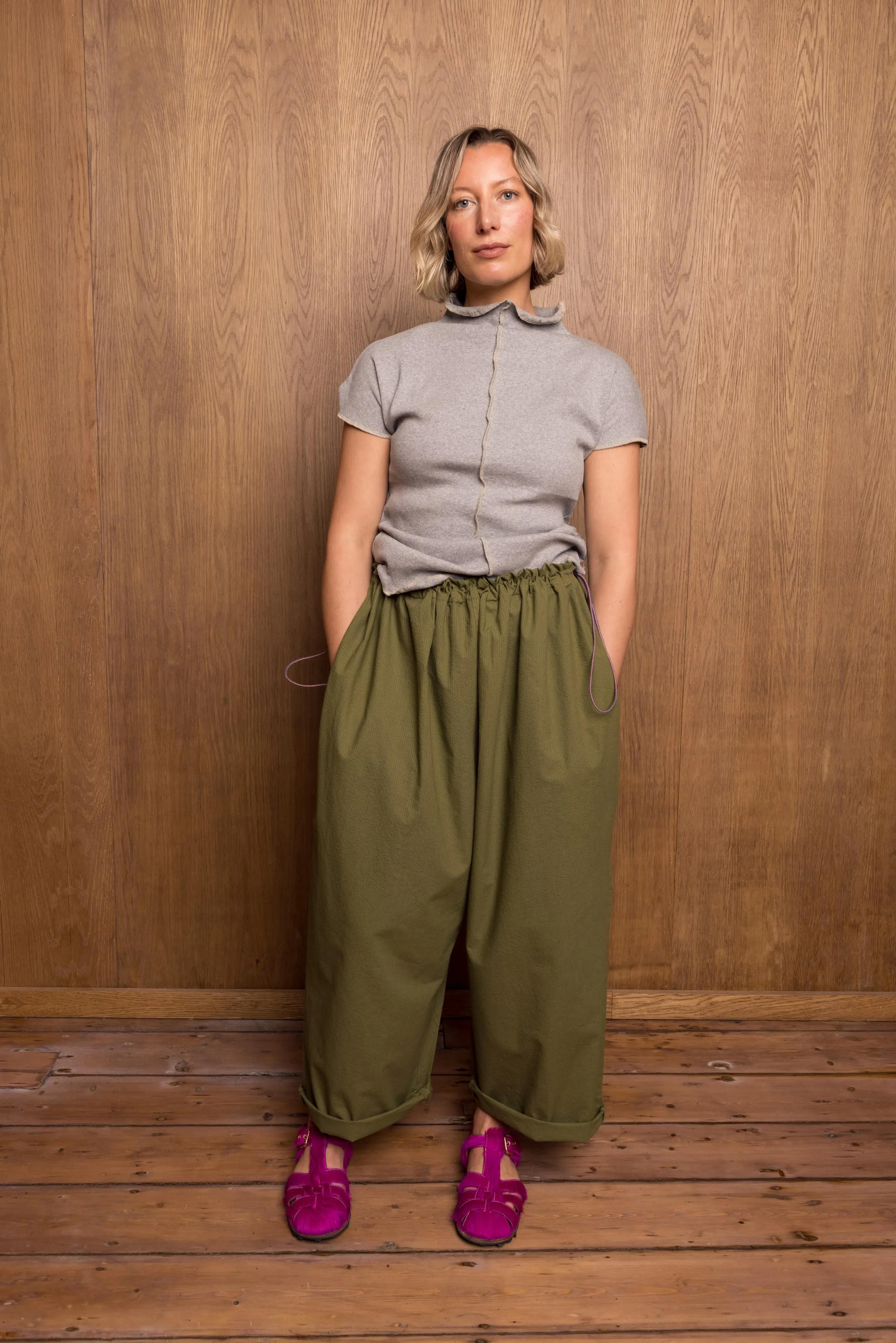 Jājī T-Shirt in Grey sold by Emiko Studios