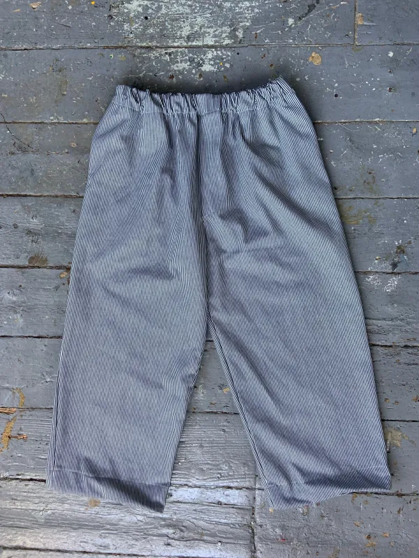 Sana Pants in Striped Denim Limited Edition (L-XL) sold by Emiko Studios