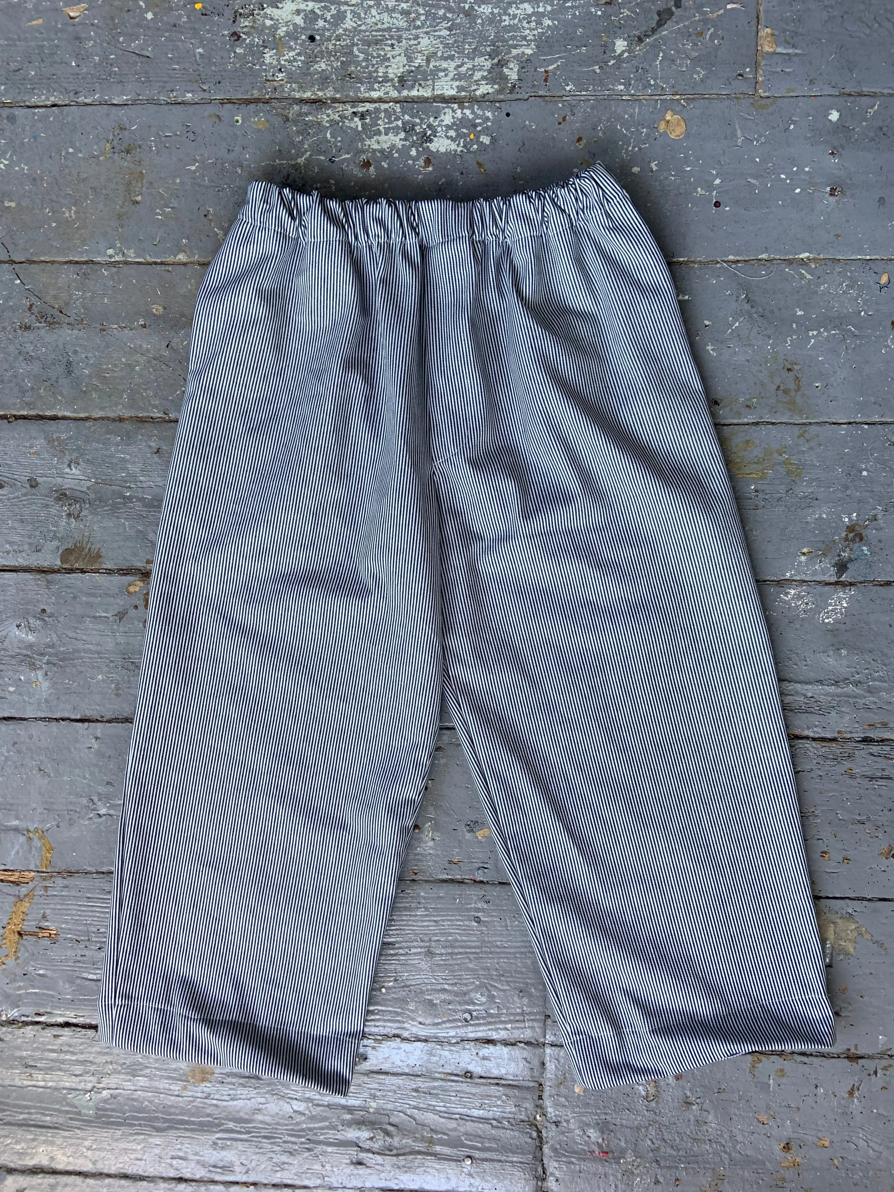 Sana Pants in Striped Denim Limited Edition (L-XL) sold by Emiko Studios