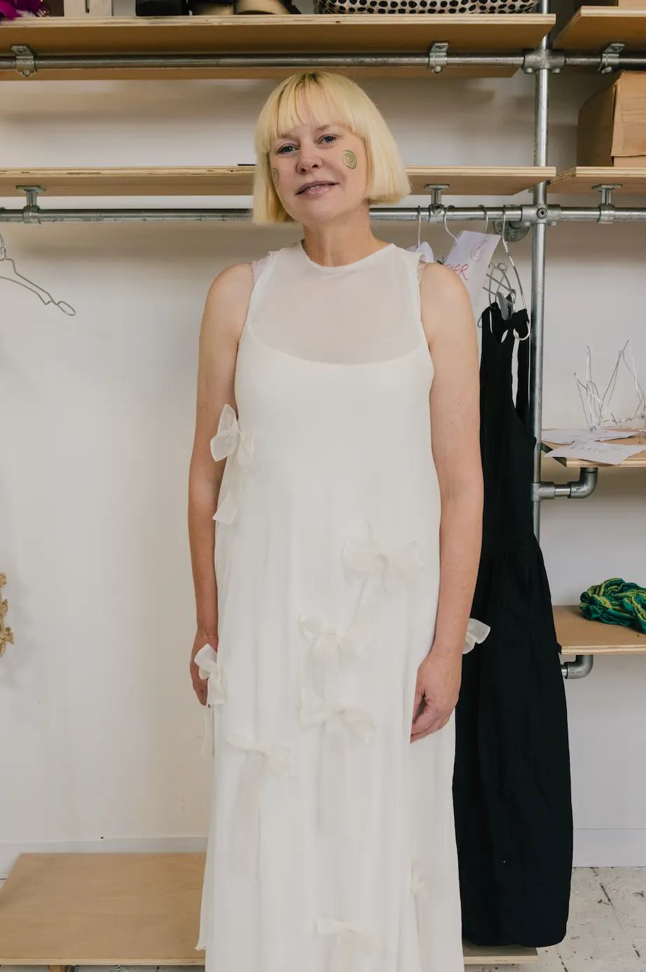 Ivory Bow Dress sold by Emiko Studios product image thumbnail 5