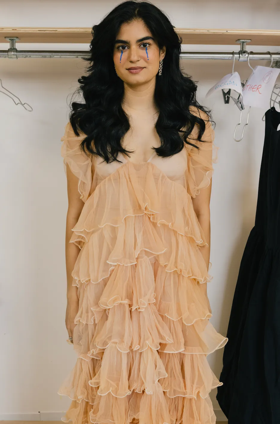 Sand Gathered Tulle Dress sold by Emiko Studios product image thumbnail 5
