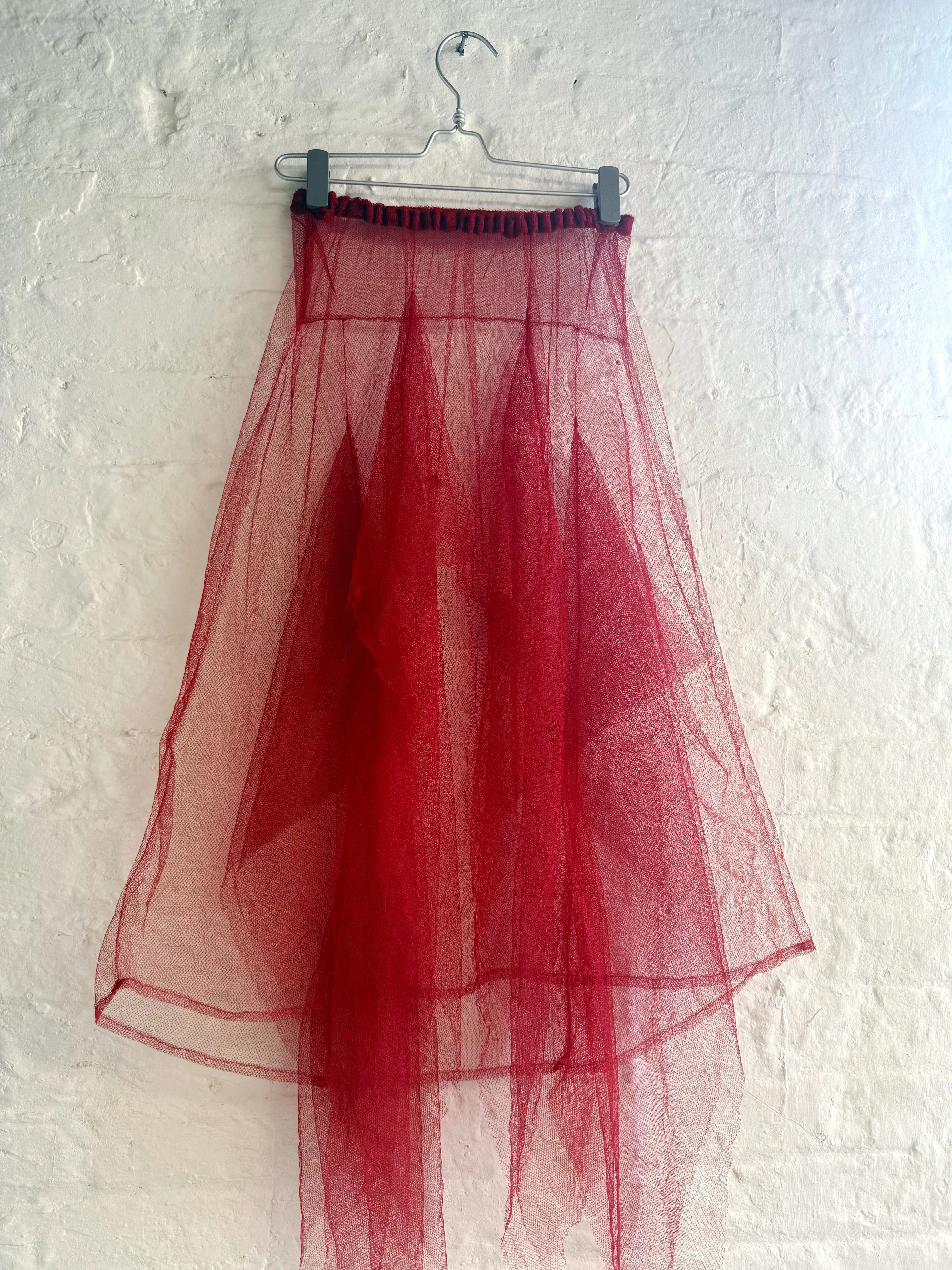 Red Tulle Skirt sold by Emiko Studios product image thumbnail 4