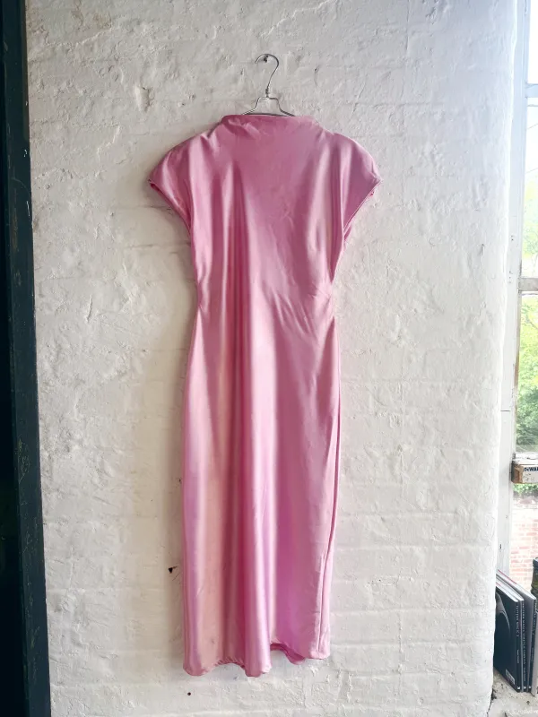 Pink Satin Baiasu Dress sold by Emiko Studios