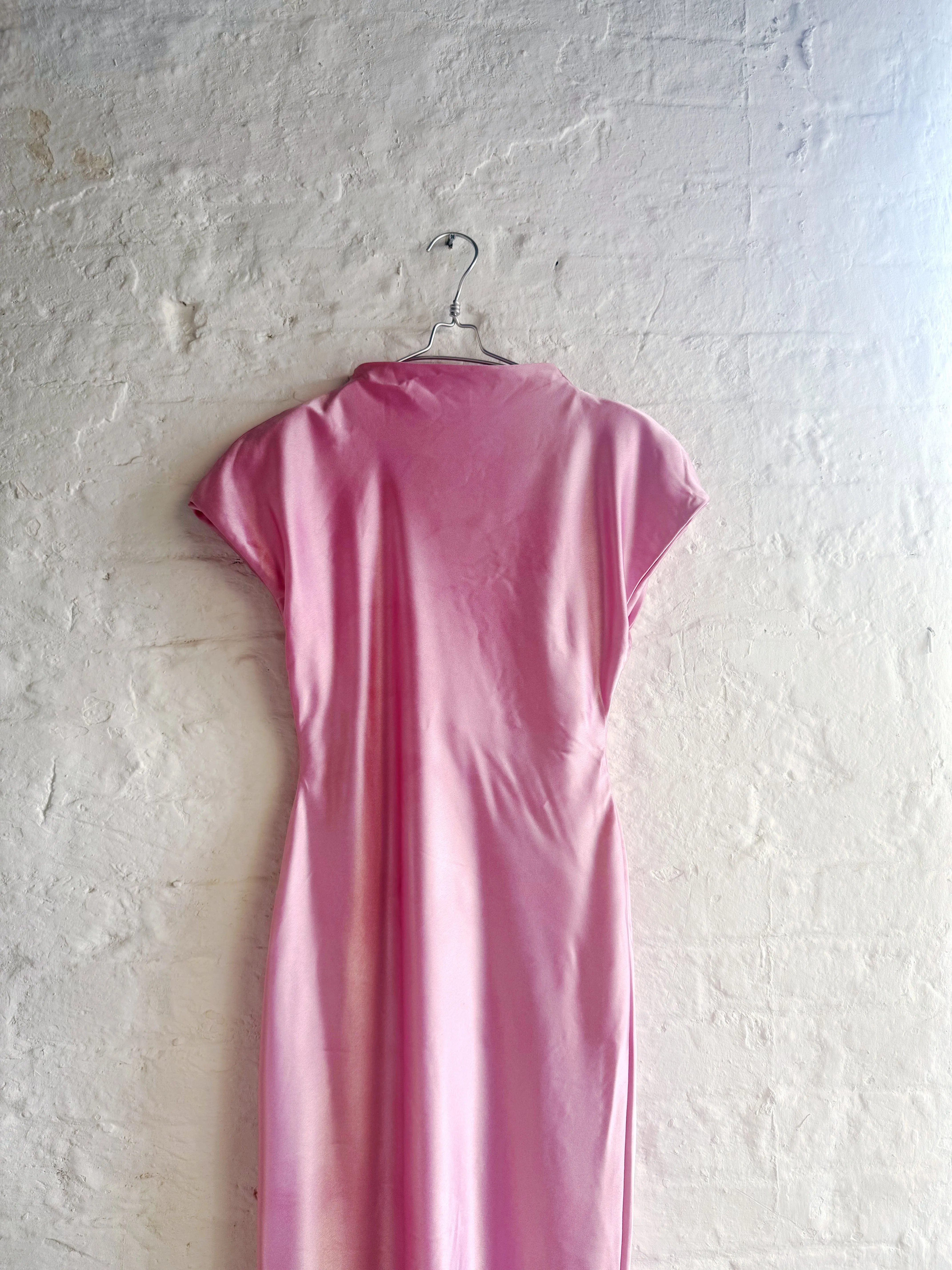 Pink Satin Baiasu Dress sold by Emiko Studios product image thumbnail 2