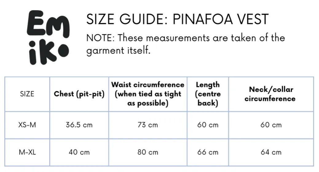 Limited Edition Pinafoa Vest in Navy Acorn Seersucker XS-M sold by Emiko Studios product image thumbnail 4