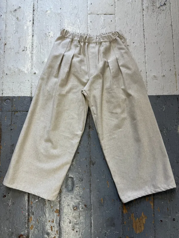 Ecru Puritsū Pants Sample (S-M) sold by Emiko Studios