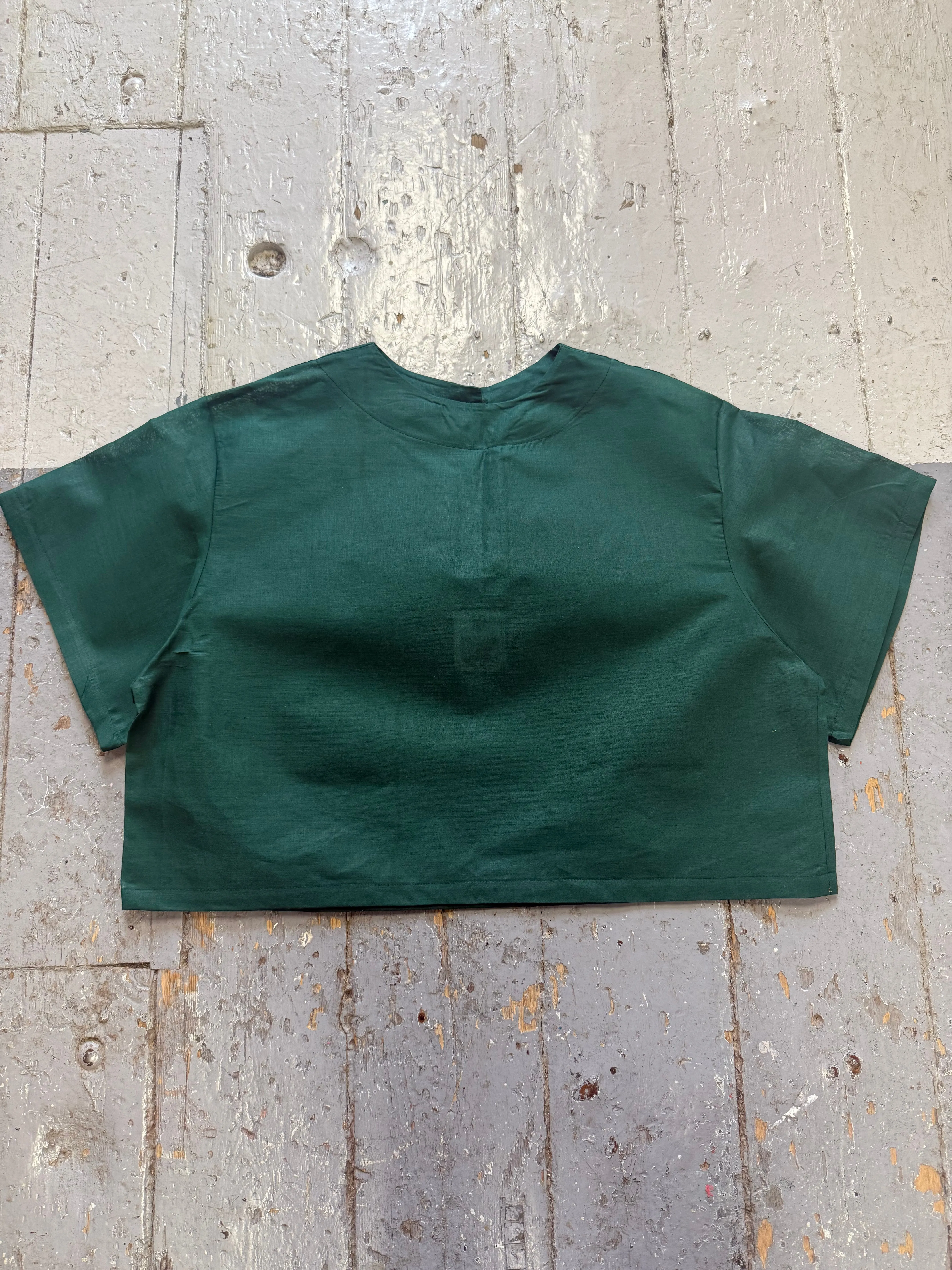 Limited Edition Cropped Tee in Green (XS-M) sold by Emiko Studios