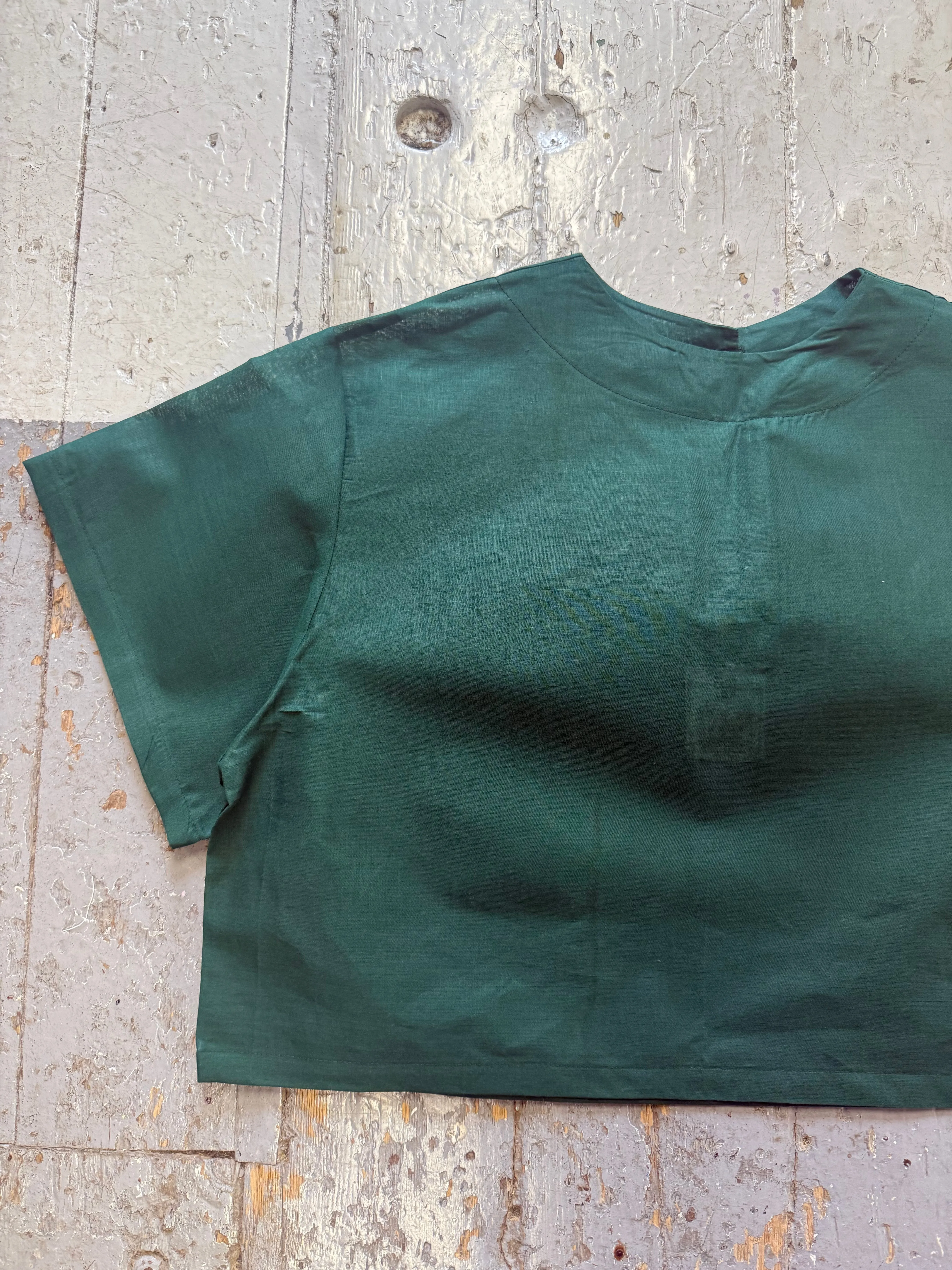 Limited Edition Cropped Tee in Green (XS-M) sold by Emiko Studios product image thumbnail 2