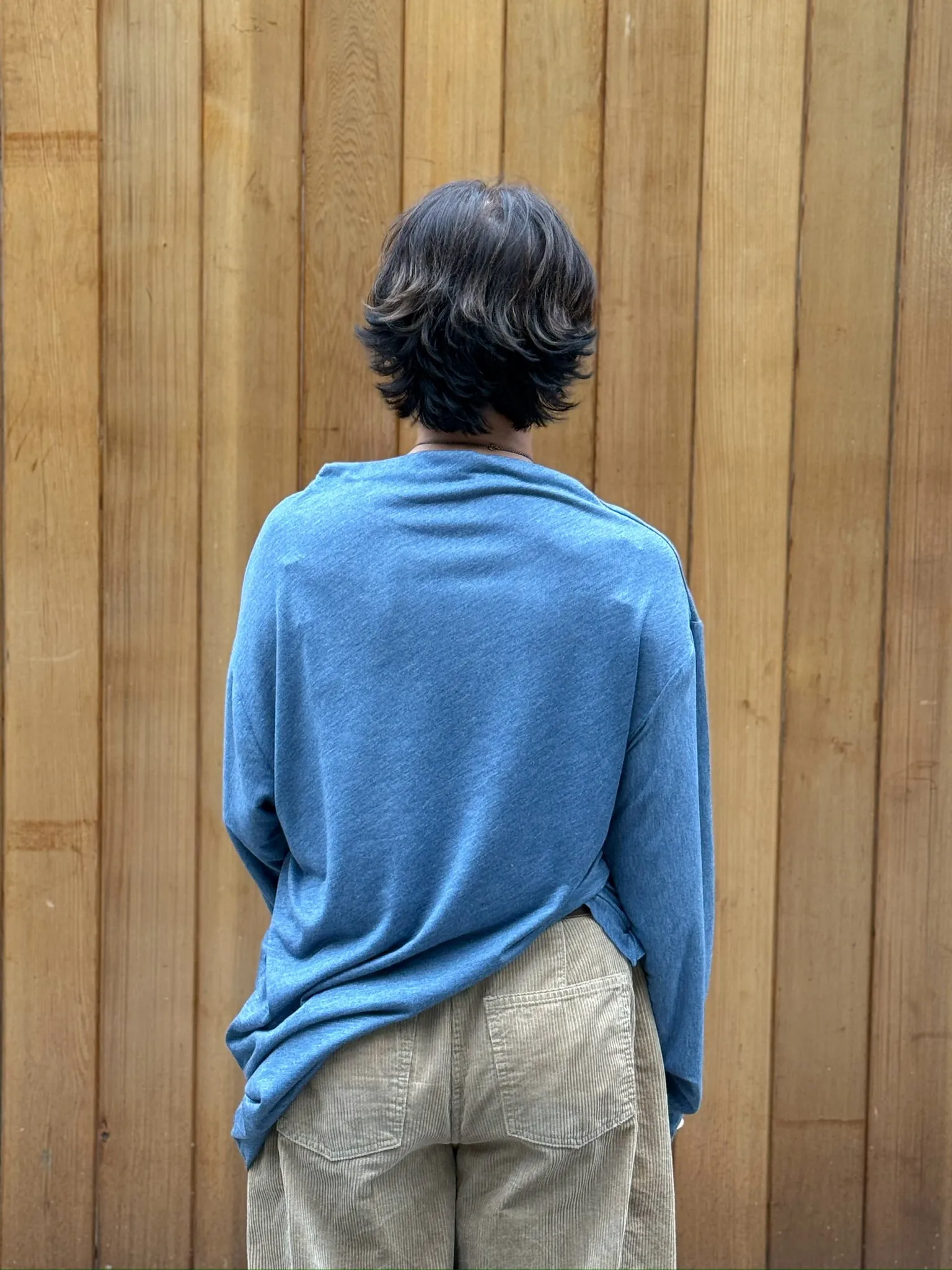 One-off Drape Top Style 3 in Light Blue Jersey (M-XL) sold by Emiko Studios product image thumbnail 2