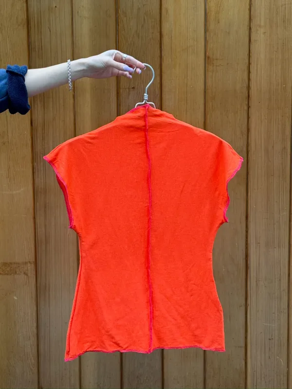 One-Off Jājī Tee in Orange Jersey (XS-M) sold by Emiko Studios