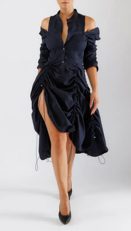 NIKITA DRESS - NAVY sold by Cyrus Nazari