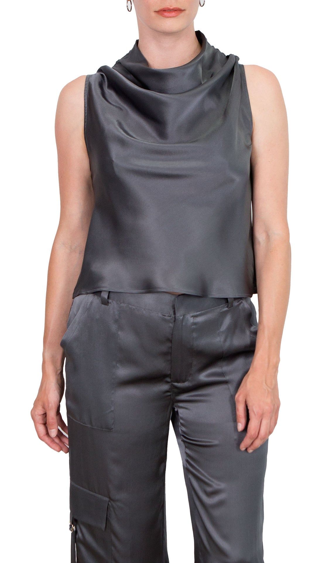 LEAH TOP - CHARCOAL sold by Cyrus Nazari