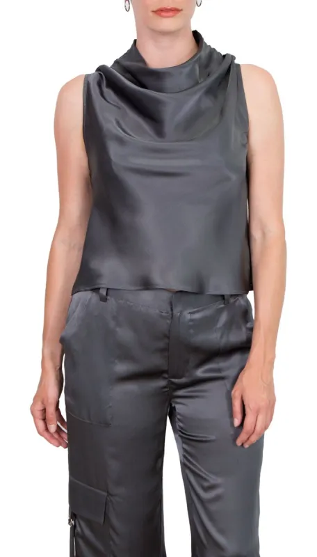 LEAH TOP - CHARCOAL sold by Cyrus Nazari