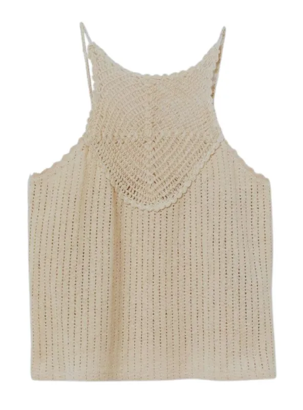 CROCHET SPAGHETTI STRAP TOP sold by FBO