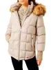 FAUX FUR HOODED PUFFER JACKET sold by FBO