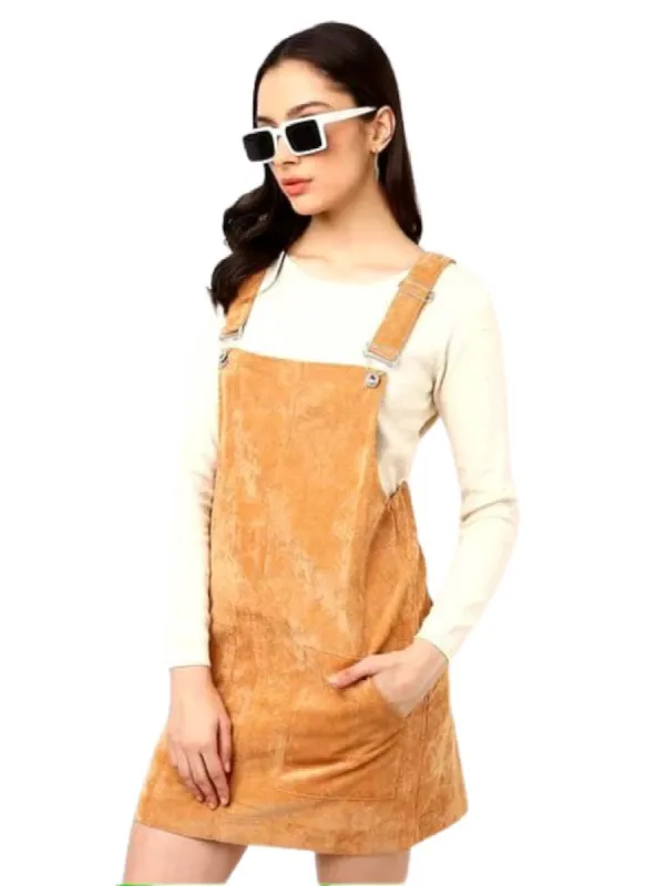 CORDUROY OVERALL DRESS sold by FBO