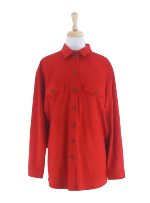 VELVET BUTTONED BLOUSE sold by FBO