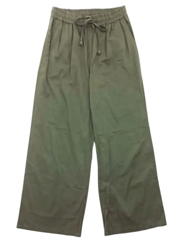 DRAWSTRING WIDE LEG PANTS sold by FBO