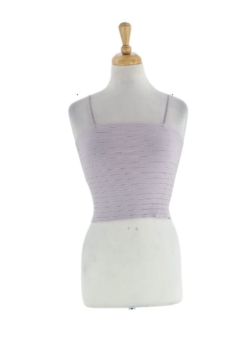 DETAILED STRIPED SLEEVELESS CROP TOP sold by FBO