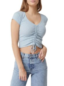 DETAILED FRONT TIE TOP sold by FBO