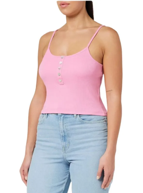 BUTTON DETAIL CROP TANK TOP sold by FBO