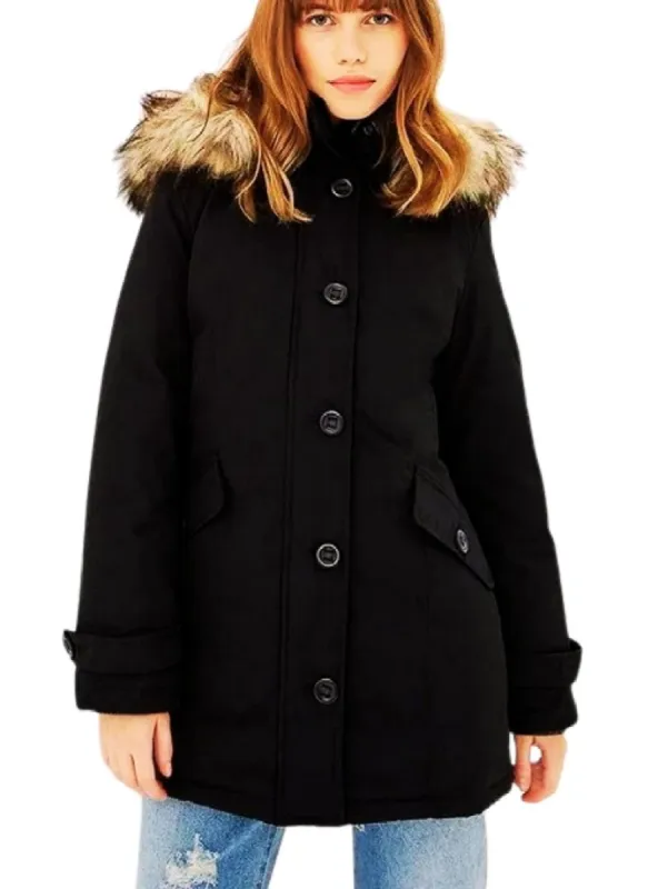 FAUX FUR HOODED JACKET sold by FBO