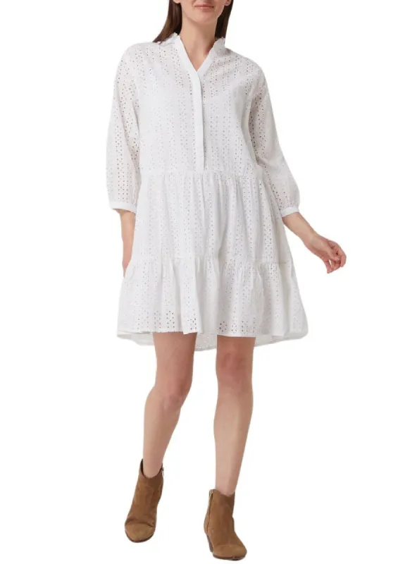 FLOWER DETAIL TEXTURED TIERED DRESS sold by FBO