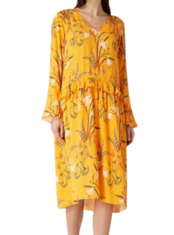 DETAILED TIERED FLARE SLEEVE DRESS sold by FBO